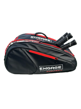 Load image into Gallery viewer, Pickleball Team Bag Backpack: Black with Red Accents