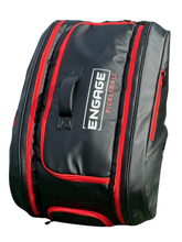 Load image into Gallery viewer, Pickleball Team Bag Backpack: Black with Red Accents