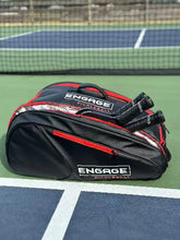 Load image into Gallery viewer, Pickleball Team Bag Backpack: Black with Red Accents