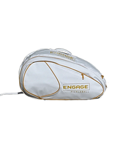 Load image into Gallery viewer, Pickleball Team Bag Backpack: White with Gold Accents