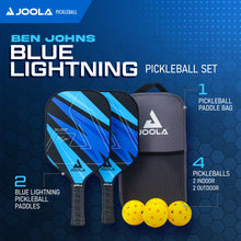 Load image into Gallery viewer, Ben Johns Blue Lightning Pickleball Set