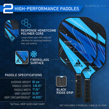 Load image into Gallery viewer, Ben Johns Blue Lightning Pickleball Set