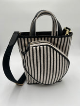 Load image into Gallery viewer, The Alexis Designer Pickleball Bag: Black & White Stripe