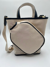Load image into Gallery viewer, The Alexis Designer Pickleball Bag: Navy and Canvas