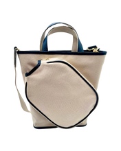 Load image into Gallery viewer, The Alexis Designer Pickleball Bag: Navy and Canvas