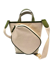Load image into Gallery viewer, The Alexis Designer Pickleball Bag: Sage and Canvas